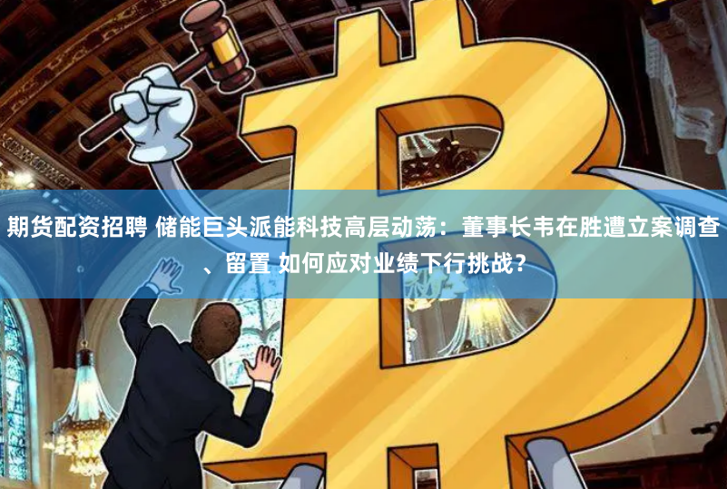 期货配资招聘 储能巨头派能科技高层动荡：董事长韦在胜遭立案调查、留置 如何应对业绩下行挑战？